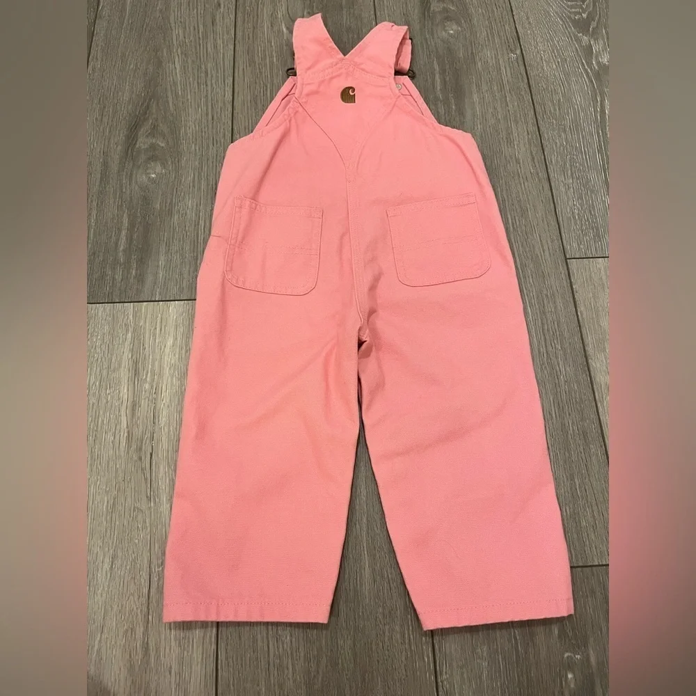 Carhartt CM9712 - Loose Fit Canvas Bib Overall - Toddler Girls 18 Mo